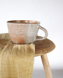 Simple stoneware cappuccino mug