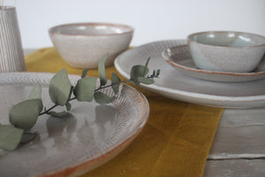 laura lane stoneware herringbone large serving plate 