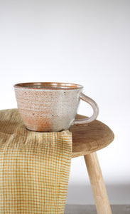 Simple stoneware cappuccino mug