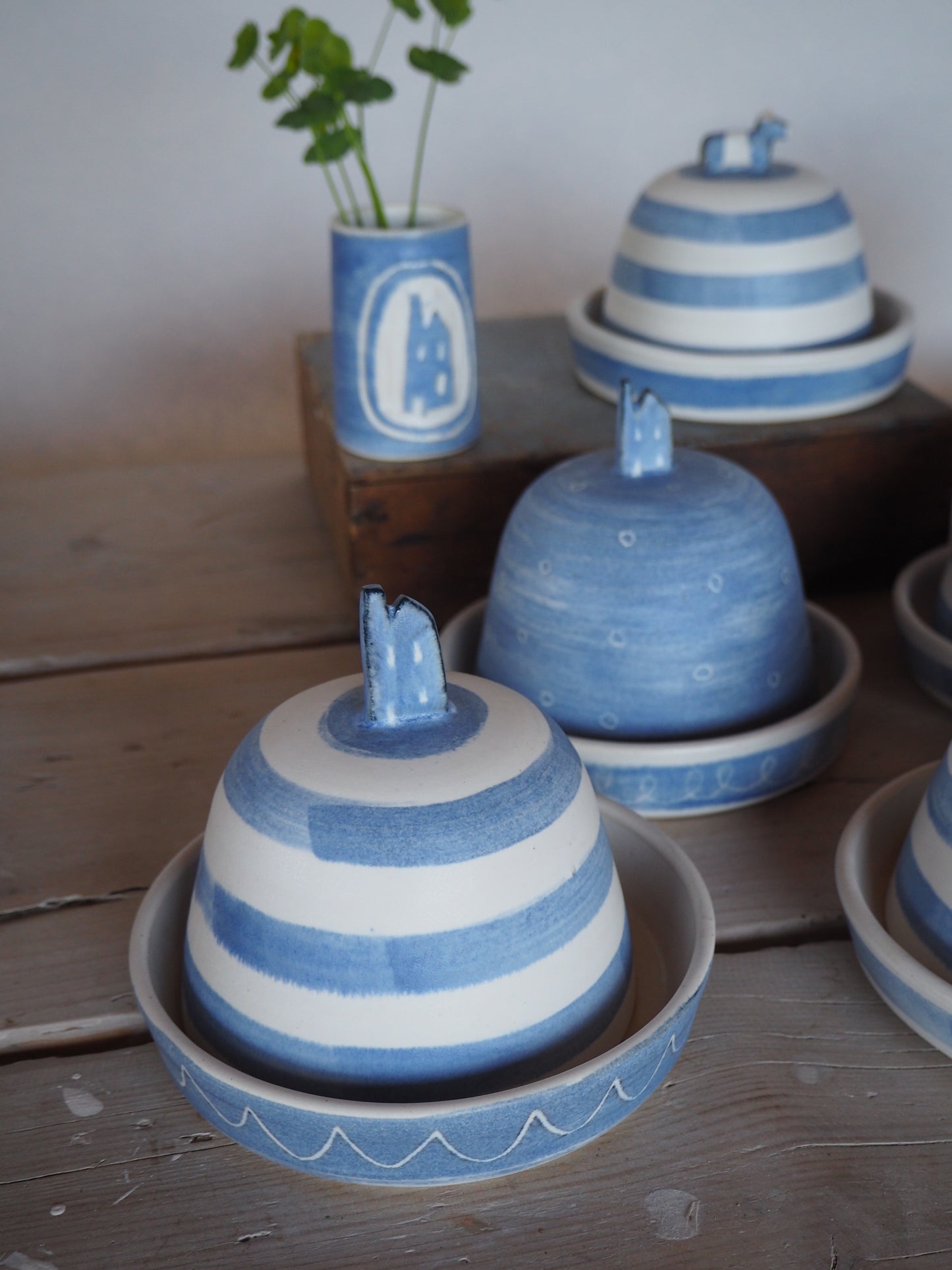 Tin mine butter dish